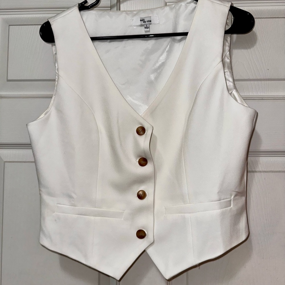 White Buttoned Vest